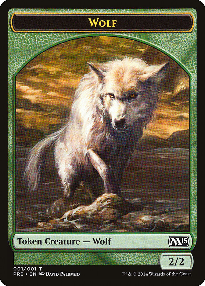Wolf Token [Magic 2015 Prerelease Promos] | Good Games Cannington