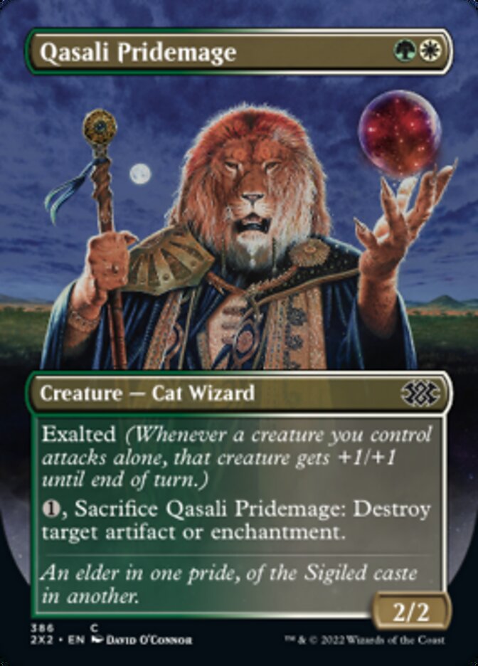 Qasali Pridemage (Borderless Alternate Art) [Double Masters 2022] | Good Games Cannington