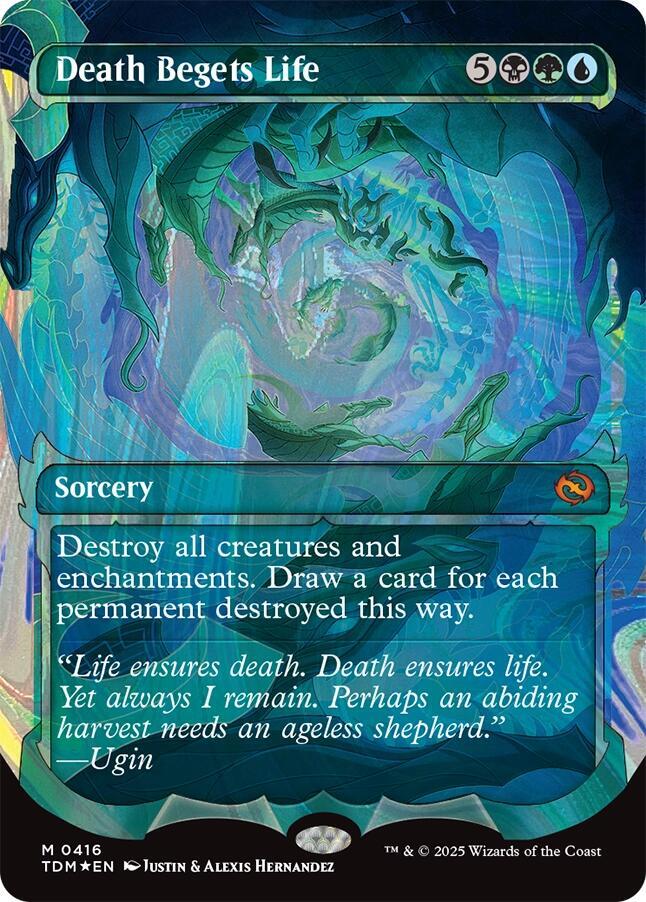 Death Begets Life 416/291 (Tarkir: Dragonstorm)  - Showcase Halo Foil | Good Games Cannington