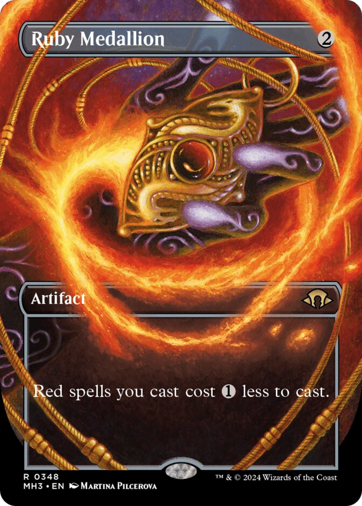 Ruby Medallion (Borderless) [Modern Horizons 3] | Good Games Cannington