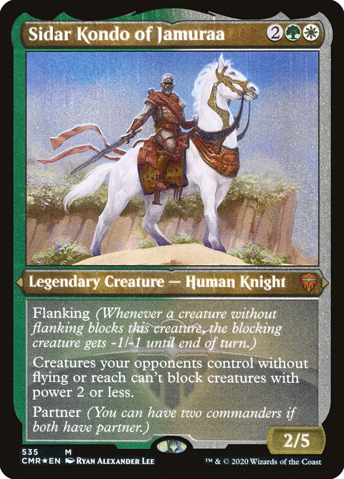Sidar Kondo of Jamuraa (Etched) [Commander Legends] | Good Games Cannington