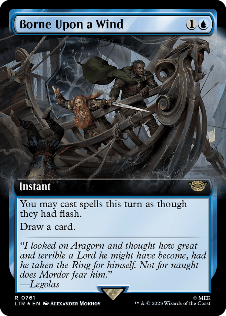 Borne Upon a Wind (Extended Art) (Surge Foil) [The Lord of the Rings: Tales of Middle-Earth] | Good Games Cannington