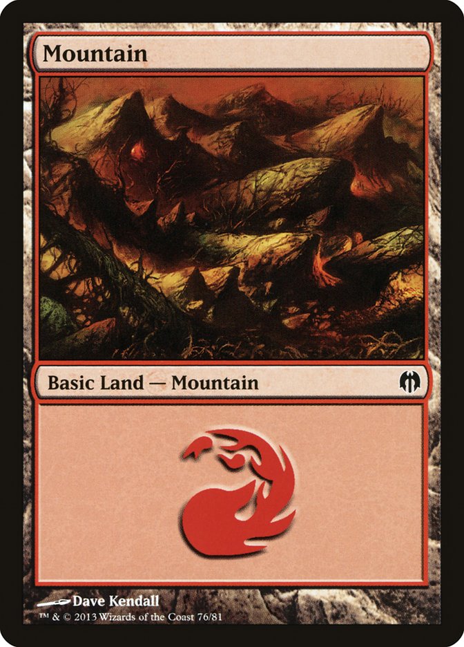 Mountain (76) [Duel Decks: Heroes vs. Monsters] | Good Games Cannington