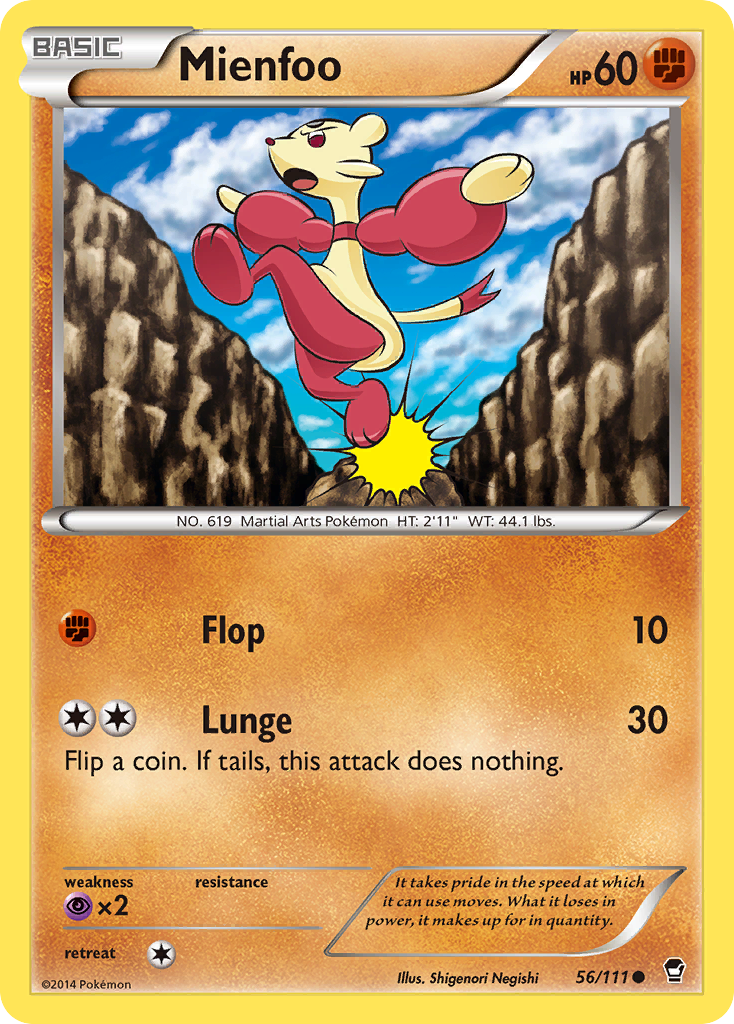 Mienfoo (56/111) [XY: Furious Fists] | Good Games Cannington