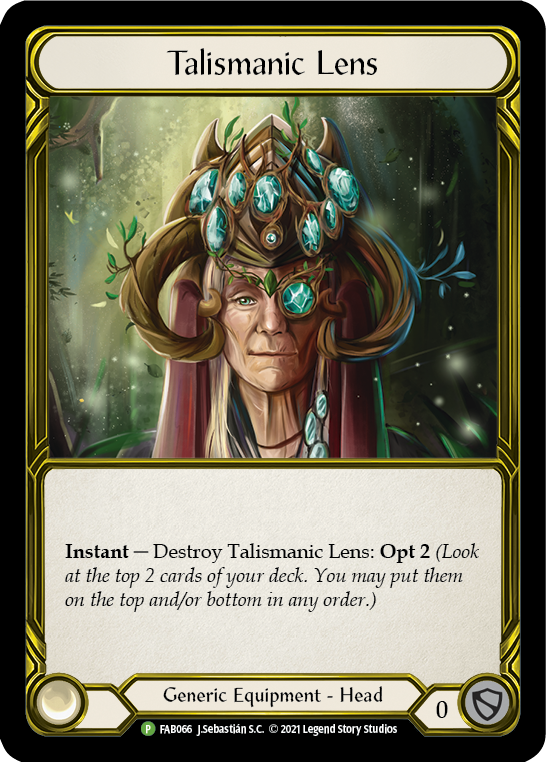 Talismanic Lens (Golden) [FAB066] (Promo)  Cold Foil | Good Games Cannington