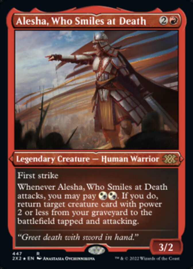 Alesha, Who Smiles at Death (Foil Etched) [Double Masters 2022] | Good Games Cannington