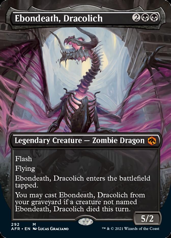 Ebondeath, Dracolich (Borderless Alternate Art) [Dungeons & Dragons: Adventures in the Forgotten Realms] | Good Games Cannington
