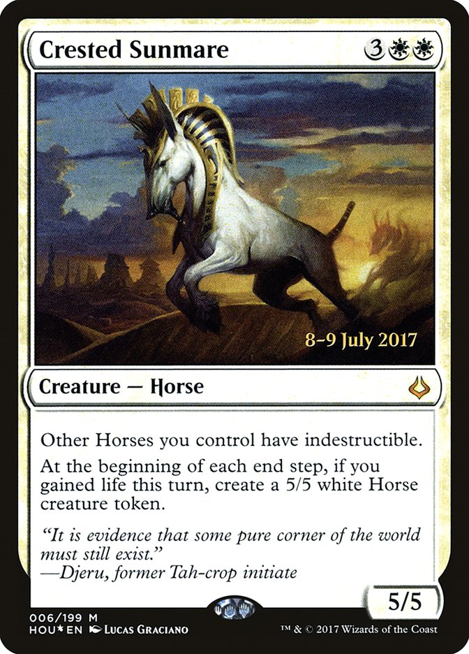 Crested Sunmare [Hour of Devastation Prerelease Promos] | Good Games Cannington