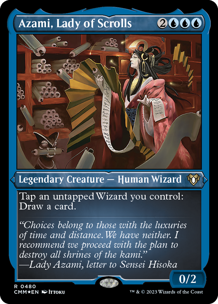 Azami, Lady of Scrolls (Foil Etched) [Commander Masters] | Good Games Cannington
