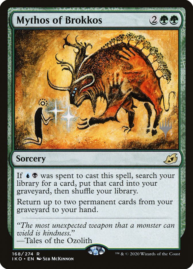 Mythos of Brokkos (Promo Pack) [Ikoria: Lair of Behemoths Promos] | Good Games Cannington