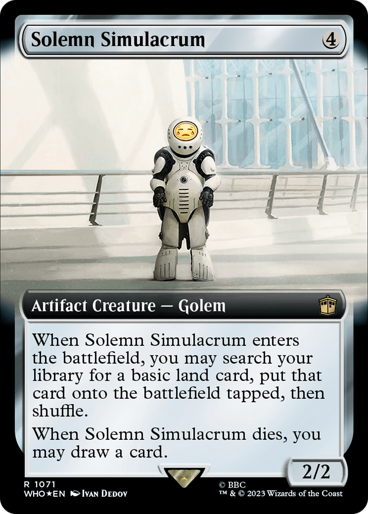 Solemn Simulacrum (Extended Art) (Surge Foil) [Doctor Who] | Good Games Cannington
