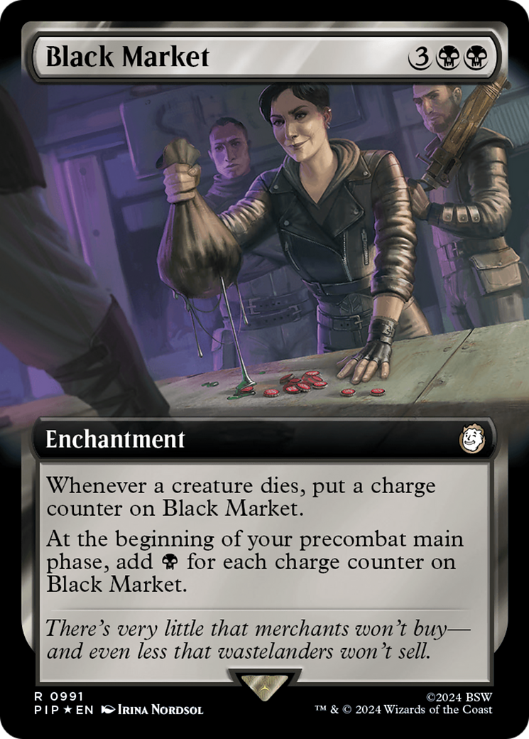 Black Market (Extended Art) (Surge Foil) [Fallout] | Good Games Cannington