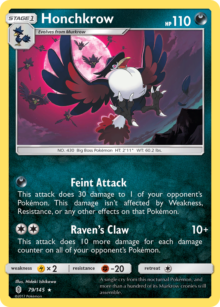 Honchkrow (79/145) [Sun & Moon: Guardians Rising] | Good Games Cannington