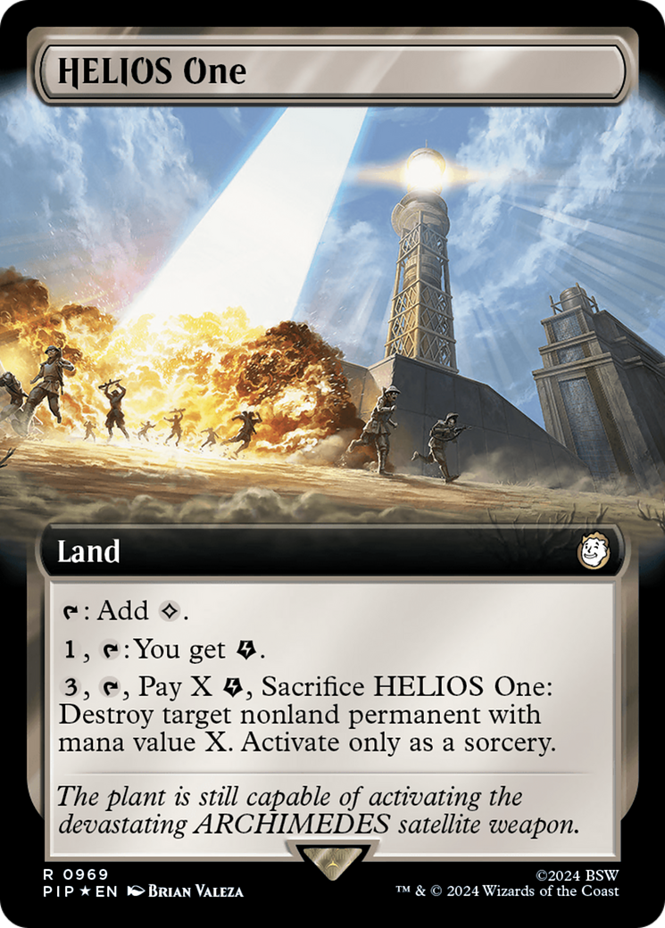 HELIOS One (Extended Art) (Surge Foil) [Fallout] | Good Games Cannington