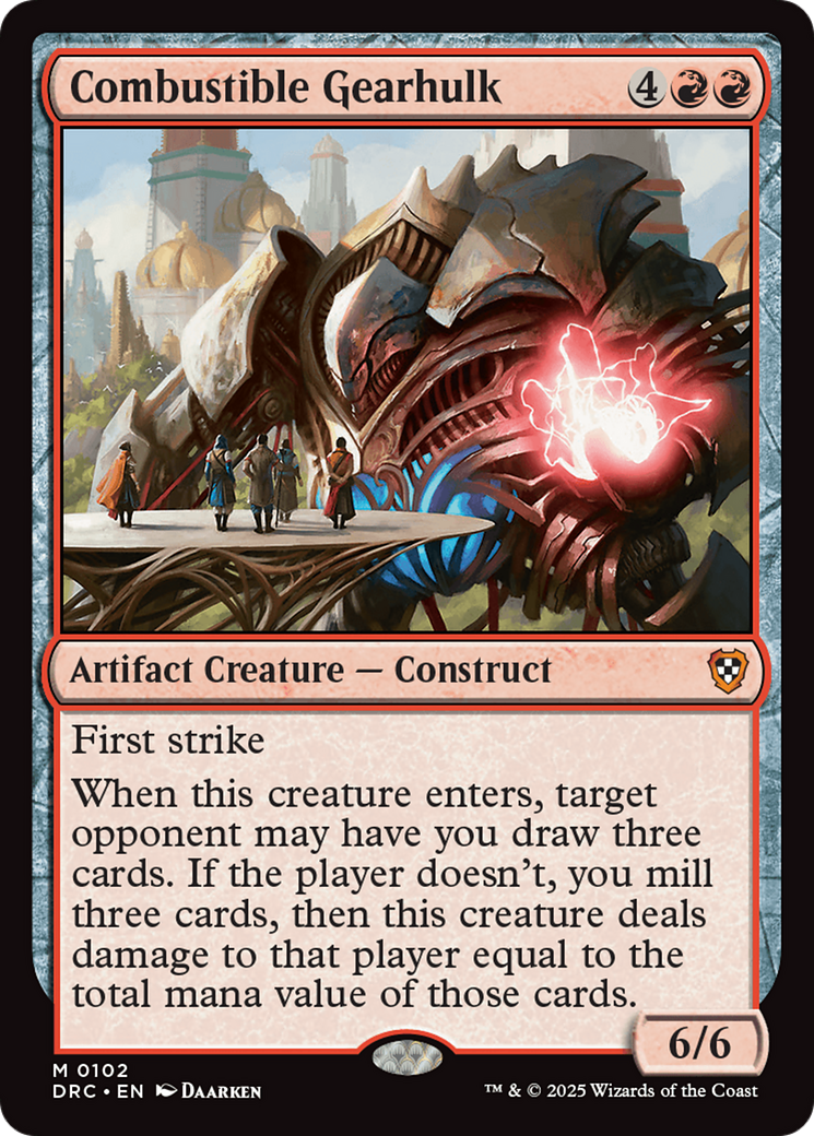 Combustible Gearhulk [Aetherdrift Commander] | Good Games Cannington