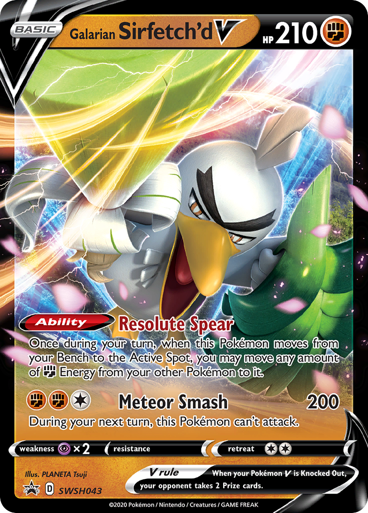 Galarian Sirfetch'd V (SWSH043) [Sword & Shield: Black Star Promos] | Good Games Cannington