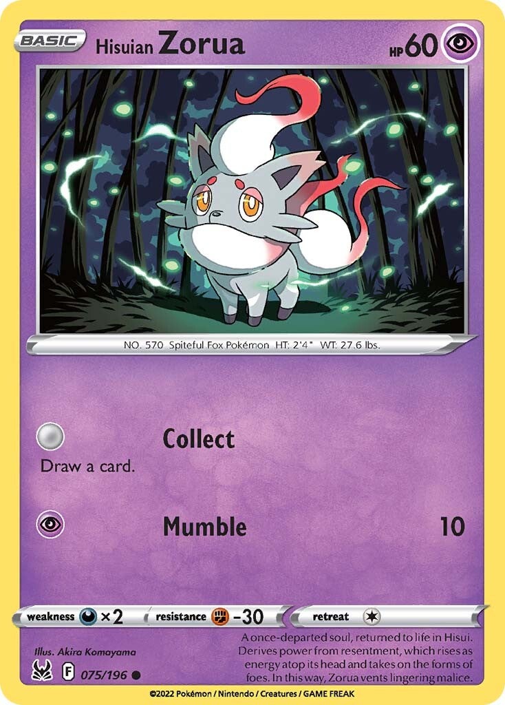 Hisuian Zorua (075/196) [Sword & Shield: Lost Origin] | Good Games Cannington