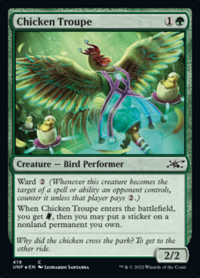Chicken Troupe (Galaxy Foil) [Unfinity] | Good Games Cannington