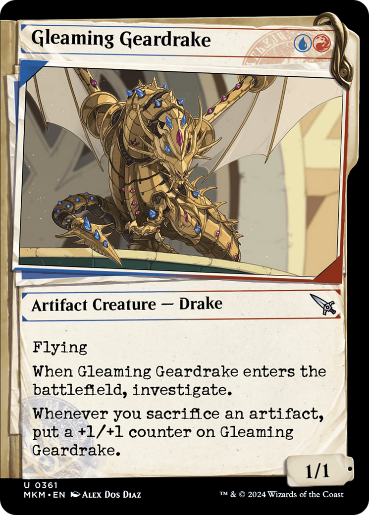 Gleaming Geardrake (Showcase) [Murders at Karlov Manor] | Good Games Cannington