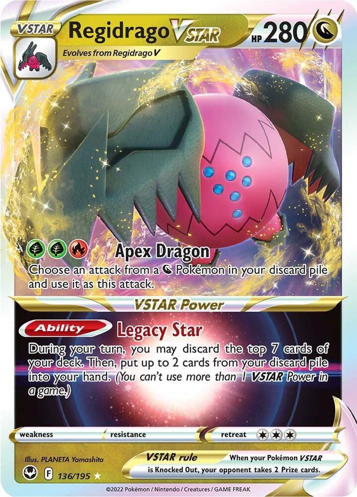 Regidrago VSTAR 136/195 (SWSH12: Silver Tempest)  - Holofoil | Good Games Cannington