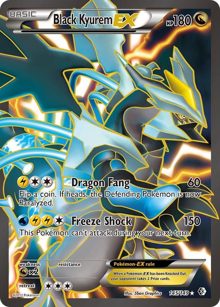 Black Kyurem EX 145/149 (Boundaries Crossed)  - Holofoil | Good Games Cannington