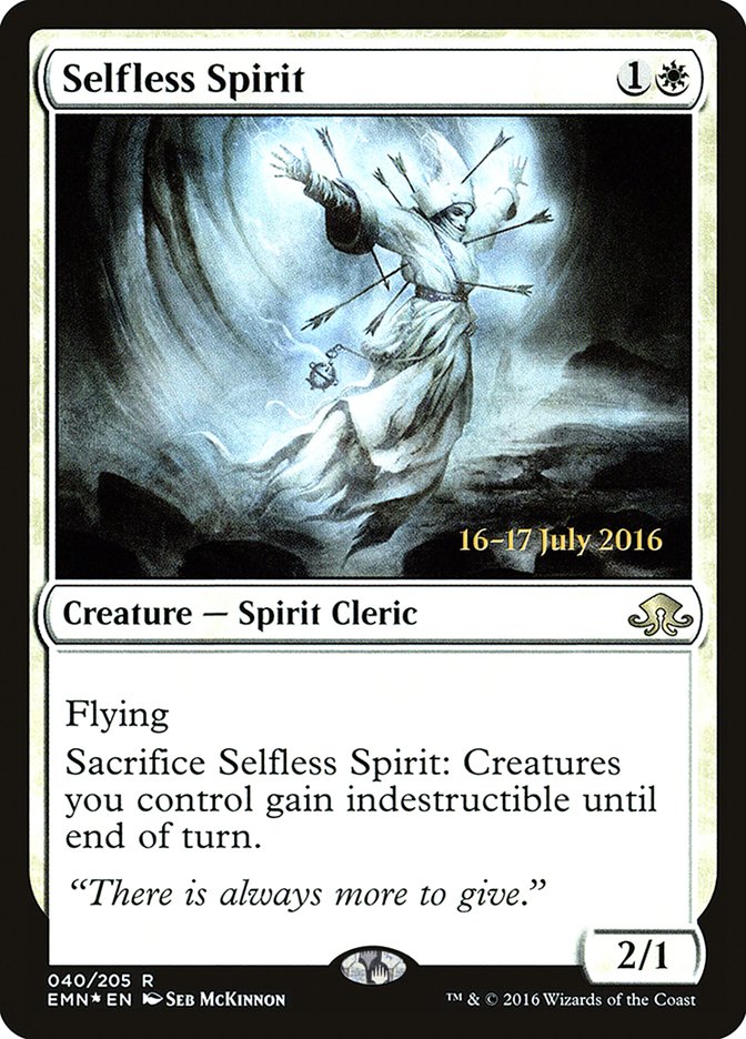 Selfless Spirit [Eldritch Moon Prerelease Promos] | Good Games Cannington