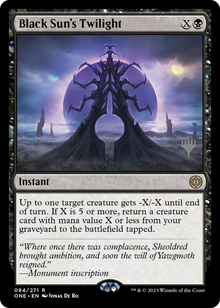 Black Sun's Twilight (Promo Pack) [Phyrexia: All Will Be One Promos] | Good Games Cannington