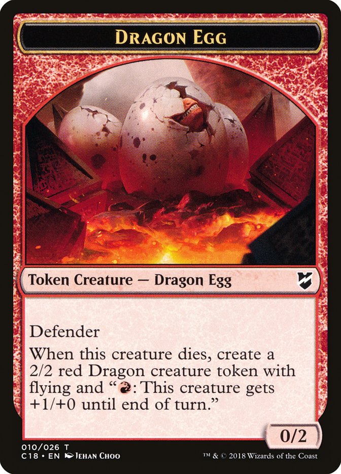 Dragon Egg Token [Commander 2018 Tokens] | Good Games Cannington