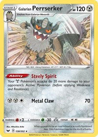 Galarian Perrserker (128/202) (Theme Deck Exclusive) [Sword & Shield: Base Set] | Good Games Cannington