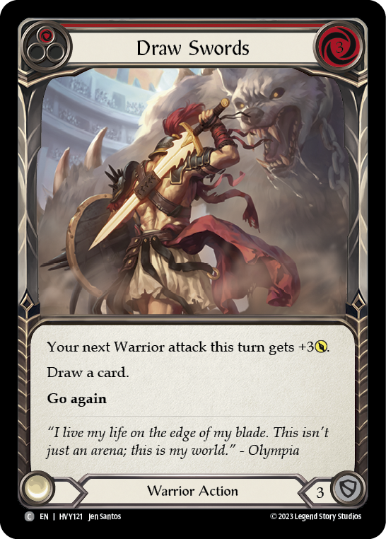 Draw Swords (Red) [HVY121] (Heavy Hitters)  Rainbow Foil | Good Games Cannington