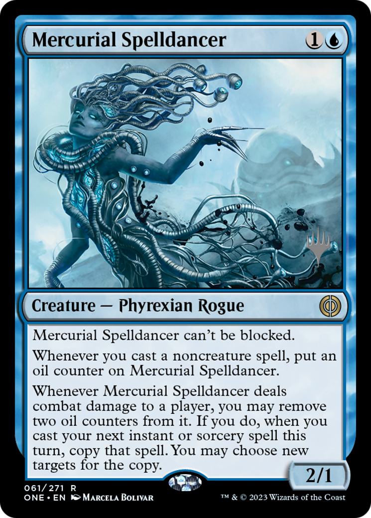 Mercurial Spelldancer (Promo Pack) [Phyrexia: All Will Be One Promos] | Good Games Cannington