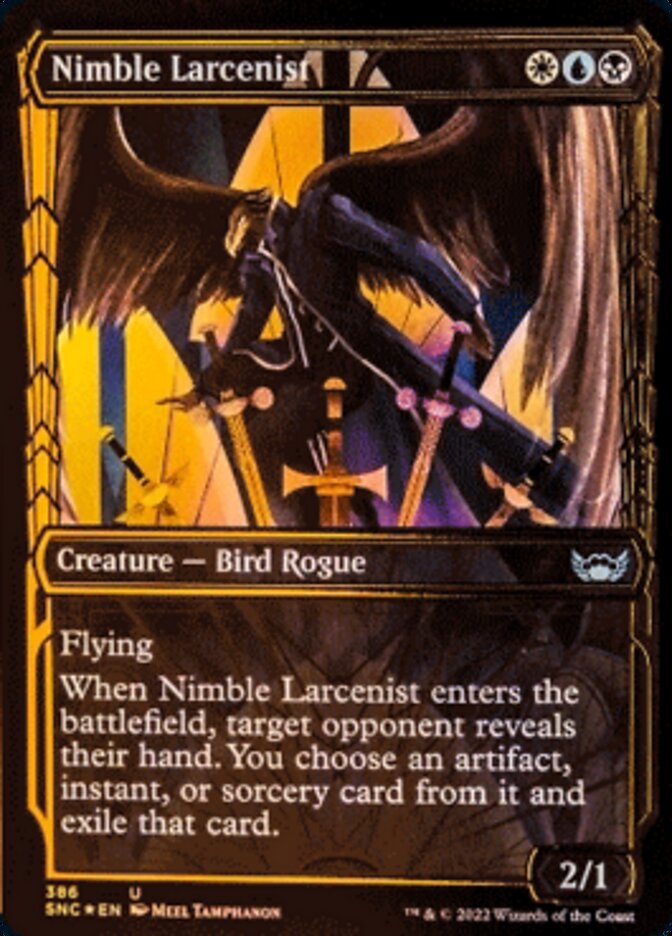 Nimble Larcenist (Showcase Golden Age Gilded Foil) [Streets of New Capenna] | Good Games Cannington