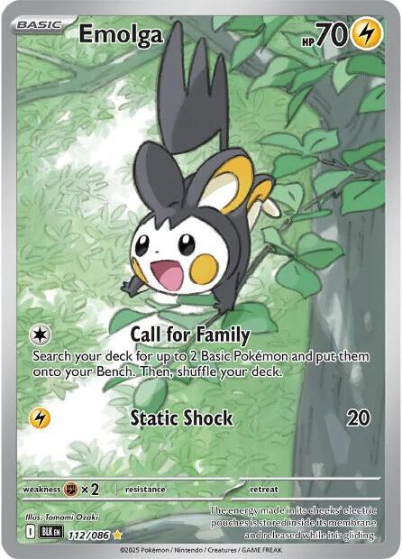 Emolga 112/086 (SV: Black Bolt)  - Holofoil | Good Games Cannington