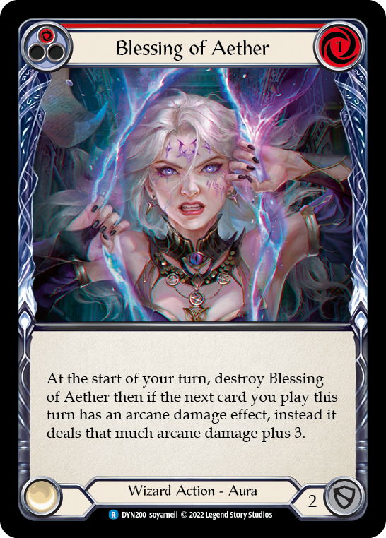 Blessing of Aether (Red) [DYN200] (Dynasty)  Rainbow Foil | Good Games Cannington