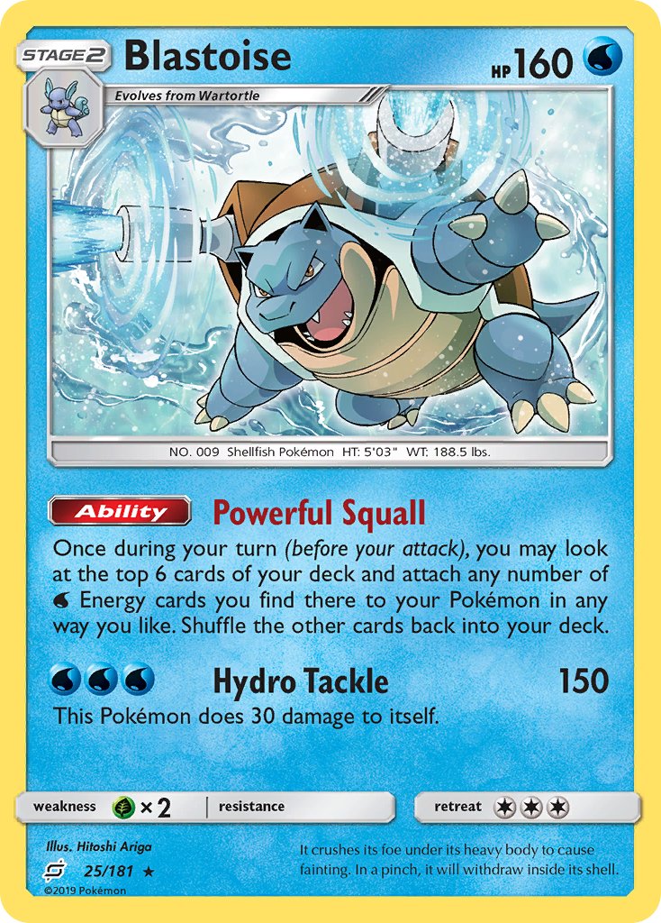 Blastoise (25/181) (Theme Deck Exclusive) [Sun & Moon: Team Up] | Good Games Cannington