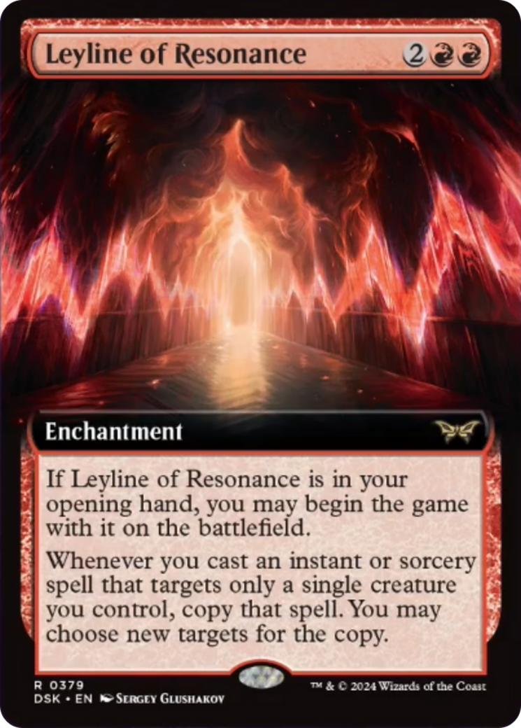 Leyline of Resonance (Extended Art) [Duskmourn: House of Horror] | Good Games Cannington