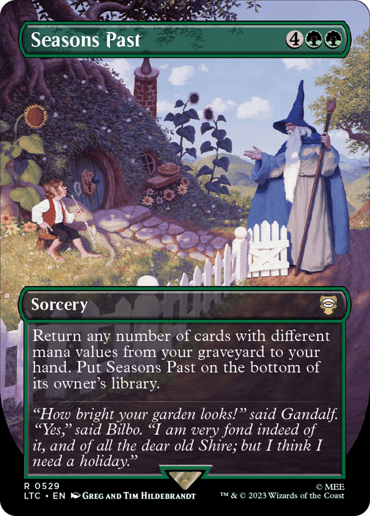Seasons Past (Borderless) [The Lord of the Rings: Tales of Middle-Earth Commander] | Good Games Cannington