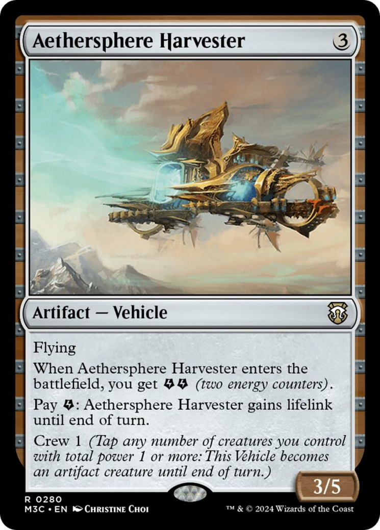 Aethersphere Harvester (Ripple Foil) [Modern Horizons 3 Commander] | Good Games Cannington