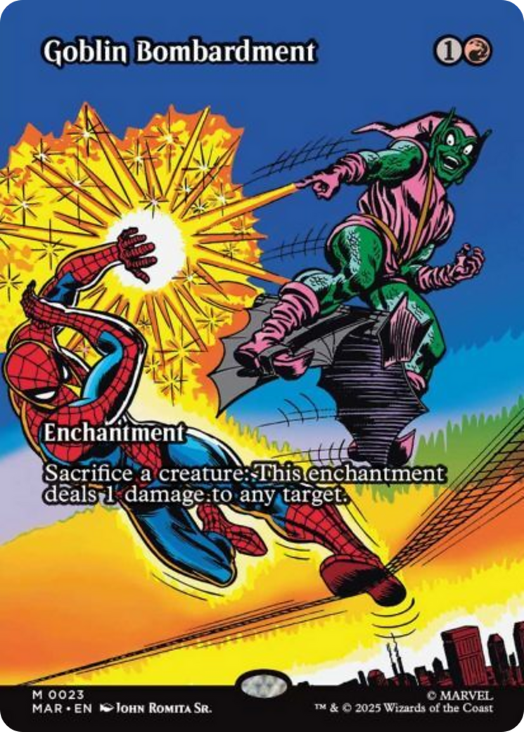 Goblin Bombardment (Borderless) [Marvel's Spider-Man: Eternal-Legal] | Good Games Cannington
