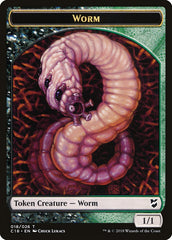 Cat Warrior // Worm Double-Sided Token [Commander 2018 Tokens] | Good Games Cannington