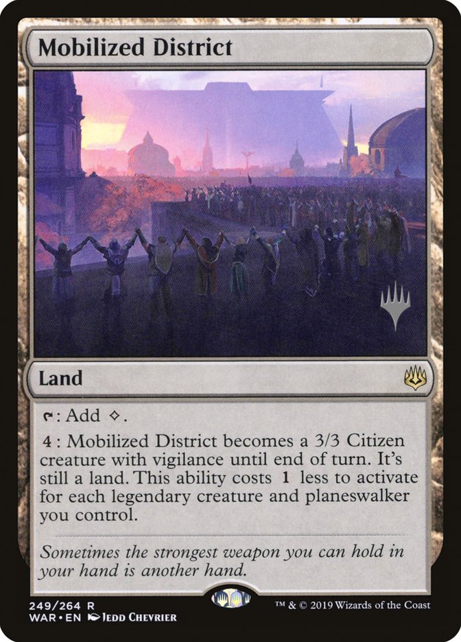 Mobilized District (Promo Pack) [War of the Spark Promos] | Good Games Cannington