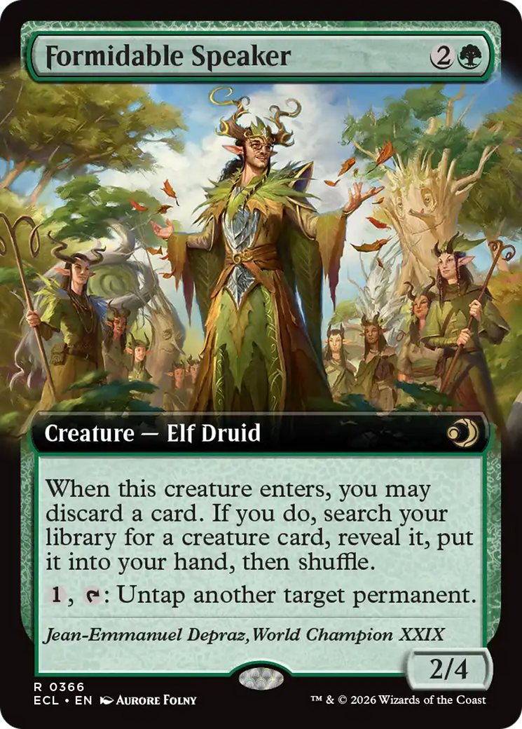 Formidable Speaker (Extended Art) [Lorwyn Eclipsed] | Good Games Cannington
