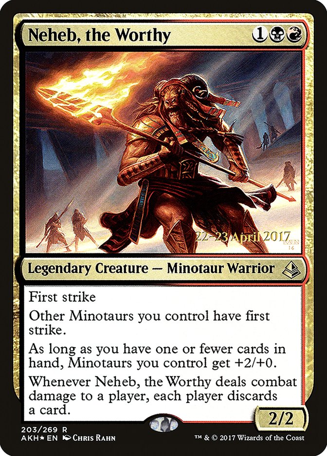 Neheb, the Worthy [Amonkhet Prerelease Promos] | Good Games Cannington