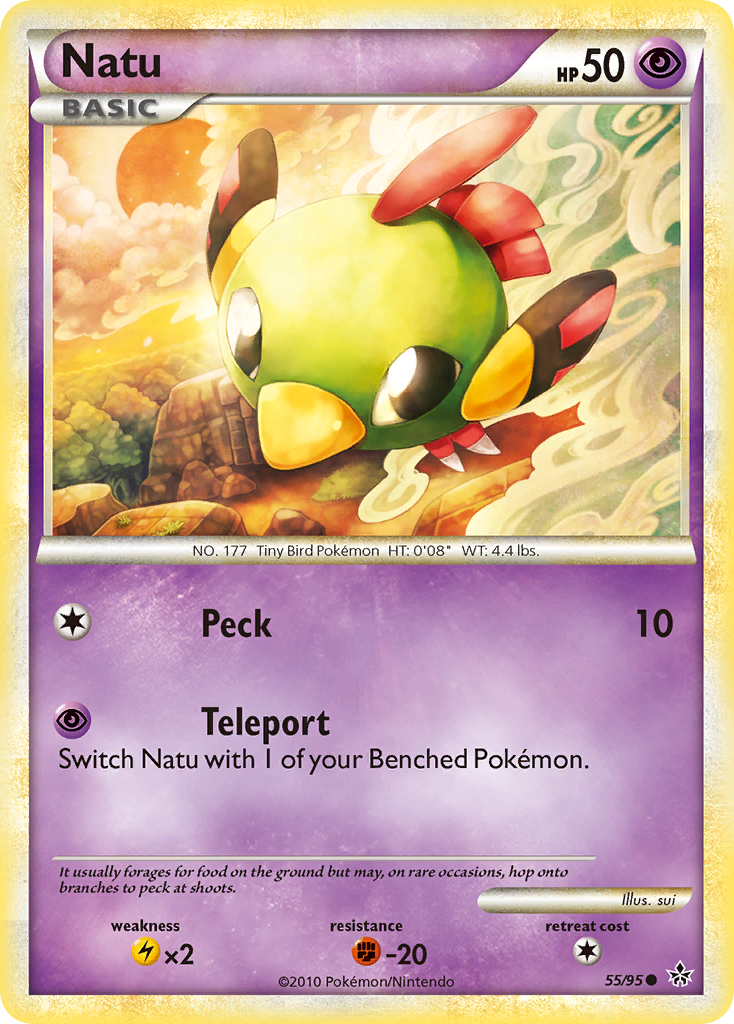 Natu (55/95) [HeartGold & SoulSilver: Unleashed] | Good Games Cannington