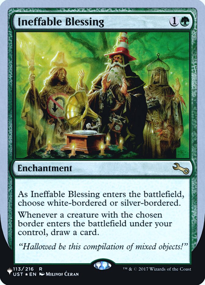 Ineffable Blessing (Bordered) (Unfinity Foil Edition) [The List] | Good Games Cannington