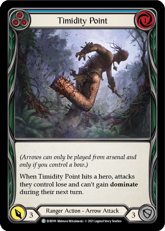 Timidity Point (Blue) [EVR099] (Everfest)  1st Edition Rainbow Foil | Good Games Cannington