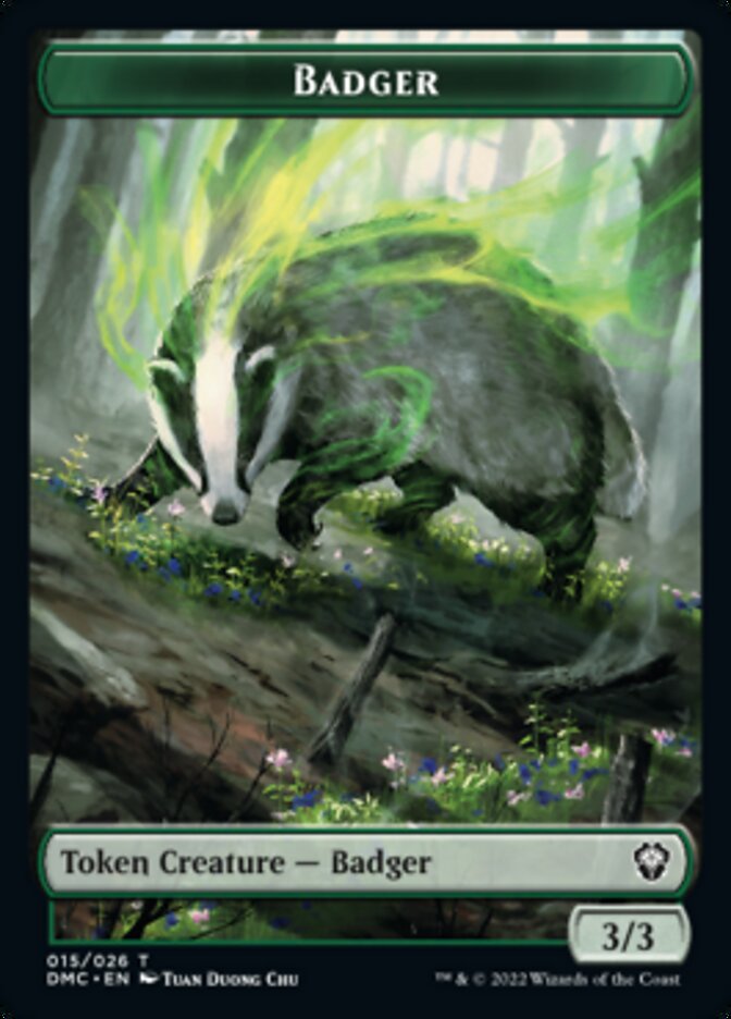 Soldier // Badger Double-Sided Token [Dominaria United Tokens] | Good Games Cannington