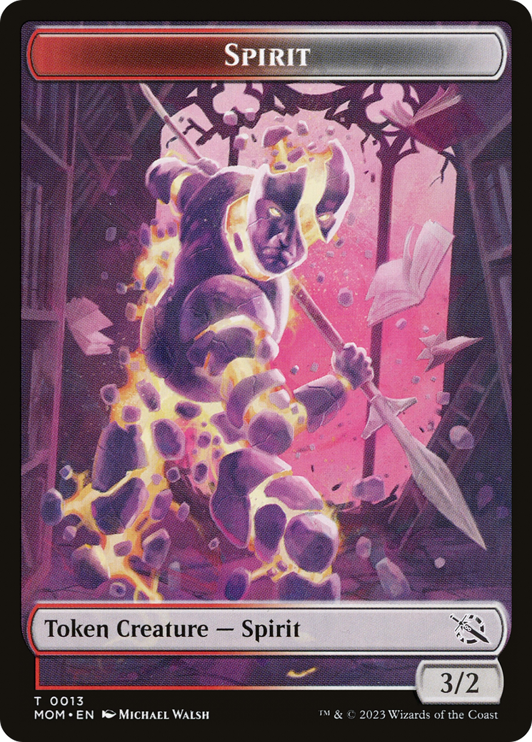 Monk // Spirit (13) Double-Sided Token [March of the Machine Tokens] | Good Games Cannington