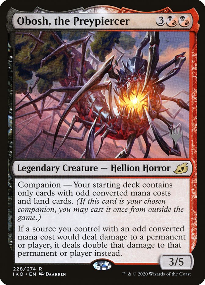 Obosh, the Preypiercer (Promo Pack) [Ikoria: Lair of Behemoths Promos] | Good Games Cannington