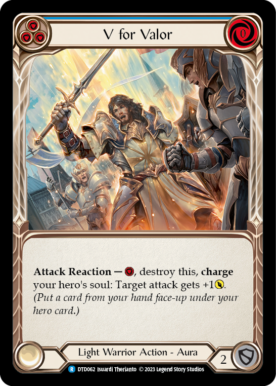 V for Valor (Blue) [DTD062] (Dusk Till Dawn)  Rainbow Foil | Good Games Cannington